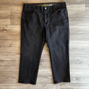 Lee Men’s Extreme Motion MVP Relaxed Fit Straight Leg Denim Jean Black 44x29